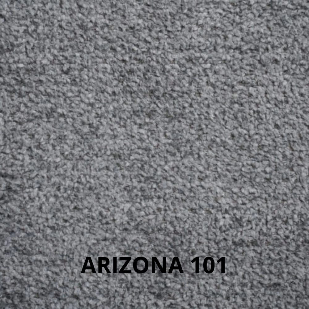 Divano angolare Carovigno con letto roller penisola destra pouff contenitore in tessuto teddy Arizona 101 grigio