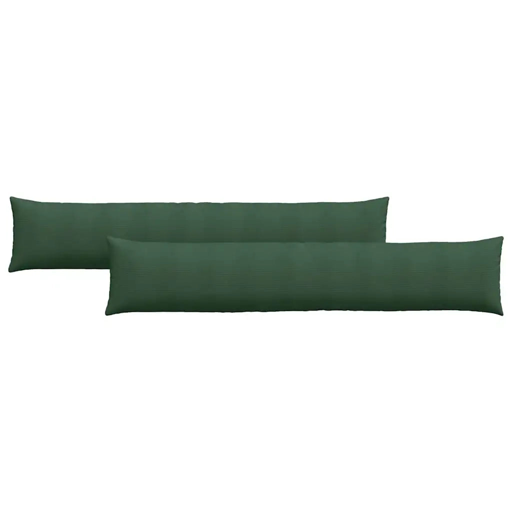 Cuscini da Divano 2 pz-Set di 2 Cuscini per Sofa Verde Scuro 200 x 40 cm 510845