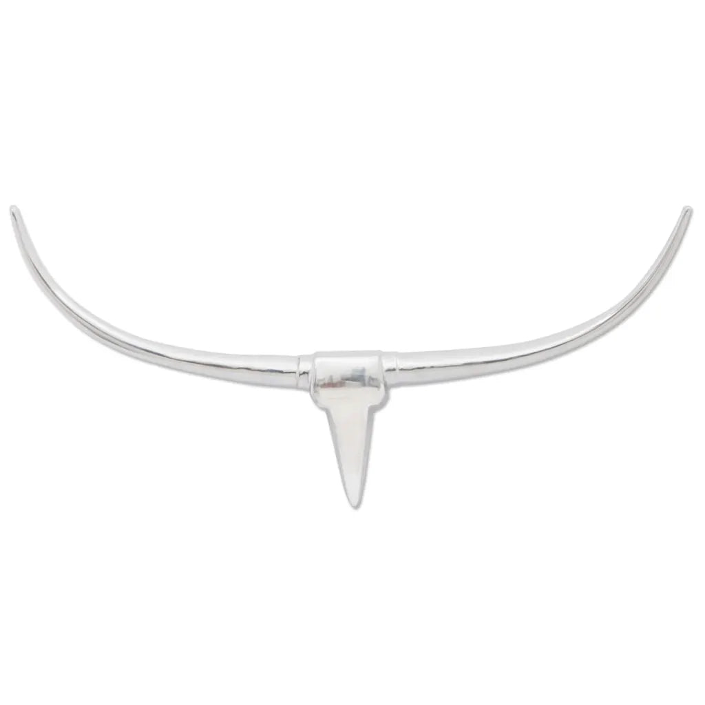 Decorazione da Parete Testa di Toro in Alluminio Argento 96 cm 242337