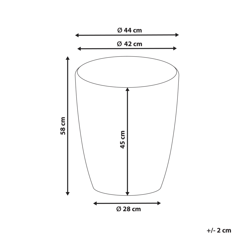 Vaso da fiori alto in pietra per giardino, per interni ed esterni 44x58 cm grigio giardino terrazzo