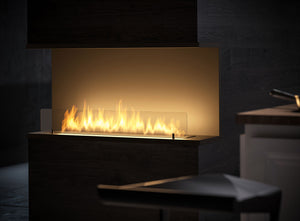 Camino a Bioetanolo da Incasso 100x50 cm Inside C 1000 V2 Nero con Vetro