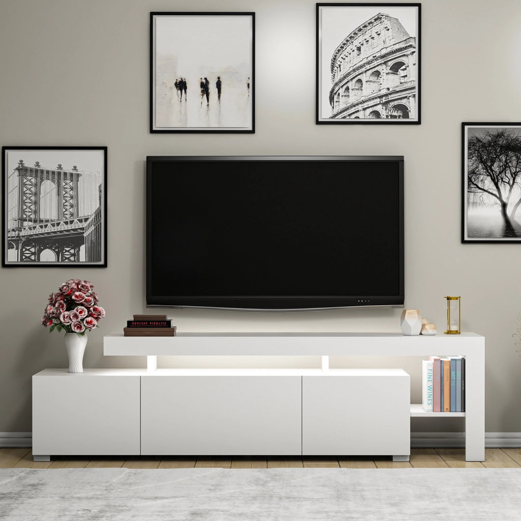 Porta TV in legno "Beliz" 192 x 37 x 53 cm - Bianco