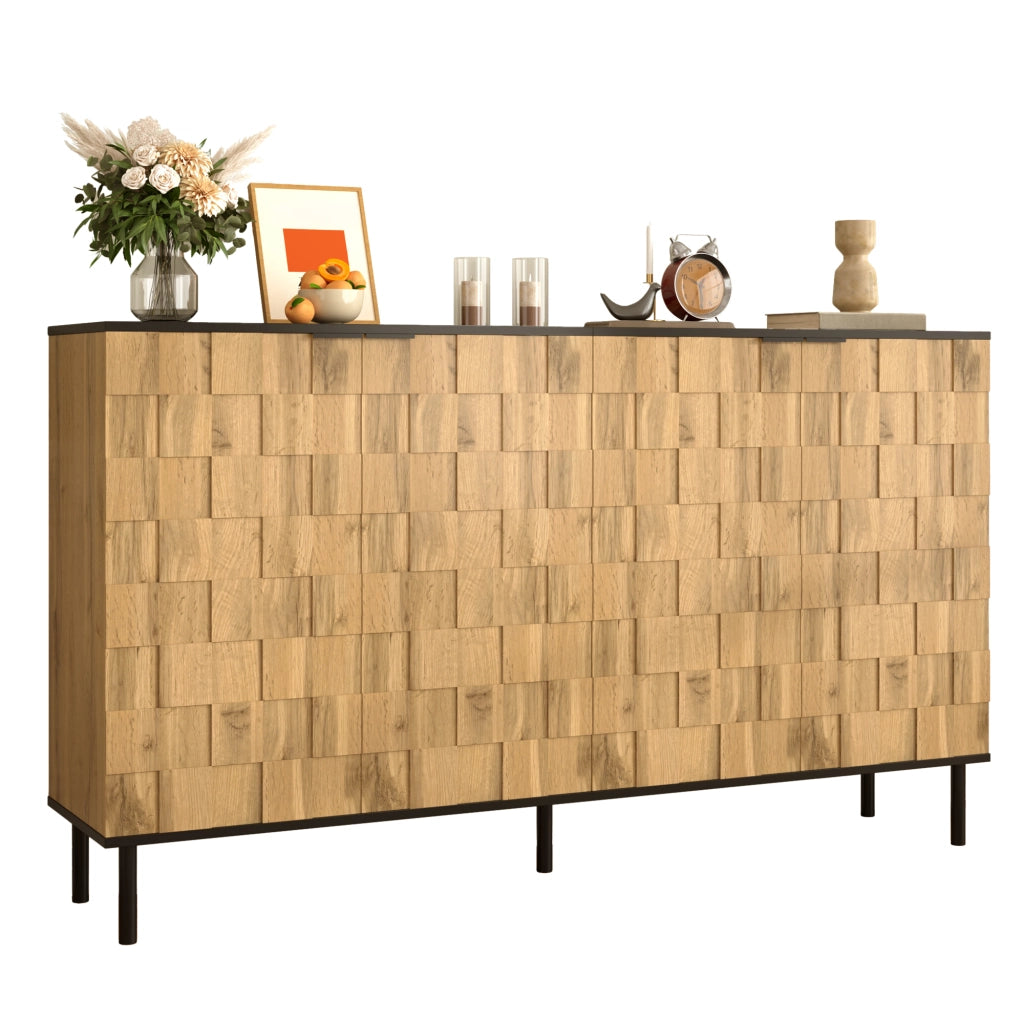 Credenza 2 Ante ¨C Xylo ¨C Legno, Metallo, Truciolato