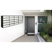 ALUBOX SLIM Cassette Postali Condominiali 20 Posti 63X154,5X30 Cm In Lamiera Zincata E Alluminio Cassetta Postale Da Esterno Condominiale Sistema Anti Prelievo Resistente All'Acqua