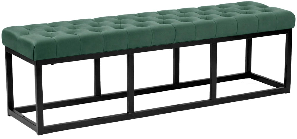 Panca Polson Velluto Nero 150 cm 1