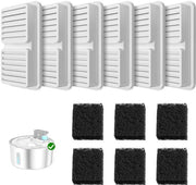 Filtro per 3,2L Fonte Acqua per Gatti Senza Filo con Sensore di Movimento, 6 Filtro + 6 Filtro a Spuma per Fonte Acqua per Gatti