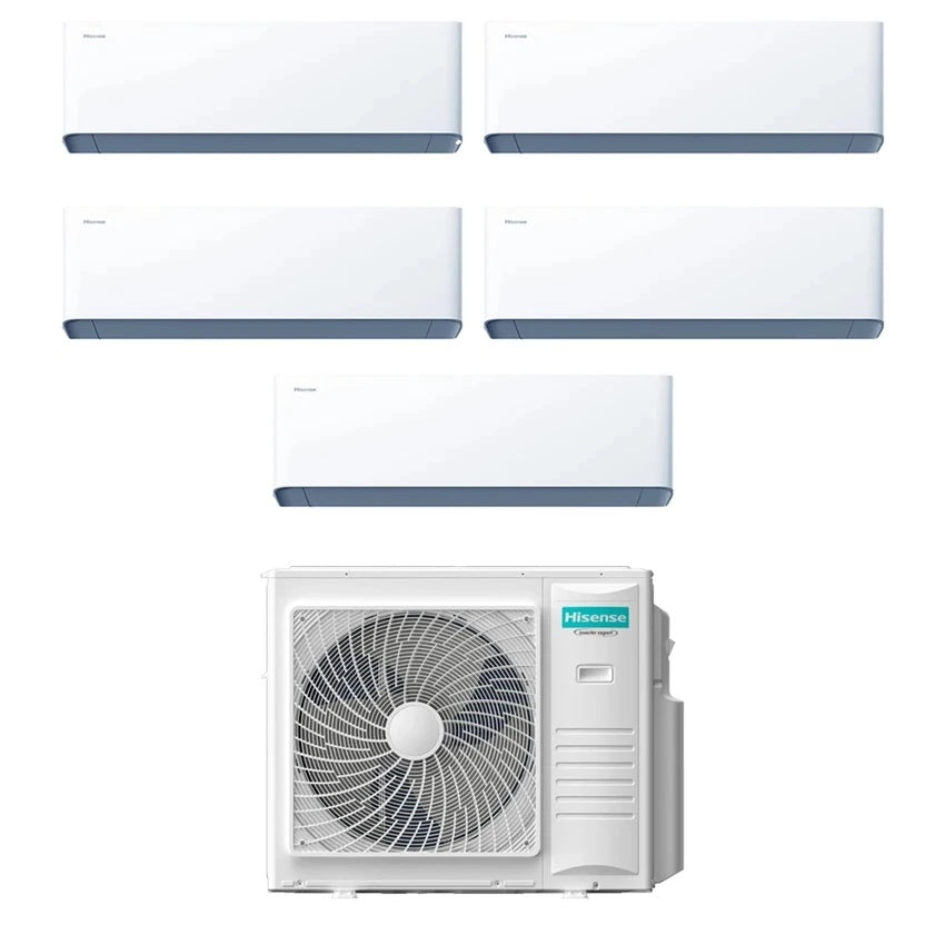 Condizionatore Hisense Penta Split UNI HB 9+9+9+9+9 con 5AMW105U4RQC R-32 Wi-Fi Integrato