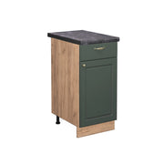 Mobiletto base per cucina Fame-Line Verde-oro rustico/Rovere dorato 40 cm, PL Antracite Vicco