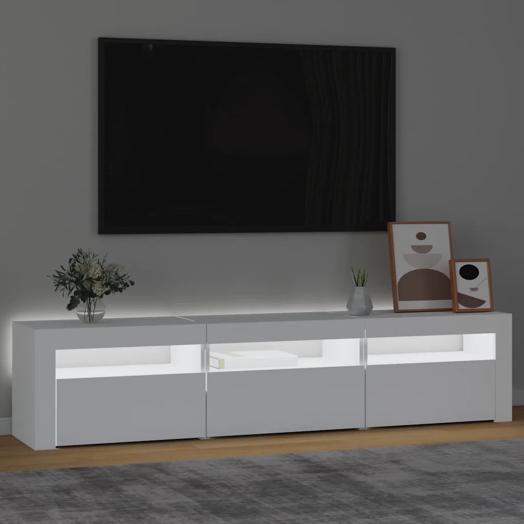 Mobile Porta TV con Luci LED Bianco 180x35x40 cm 3152754