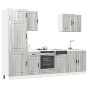 Set Mobili da Cucina 7 pz Kalmar Grigio Sonoma in Truciolato 3314767