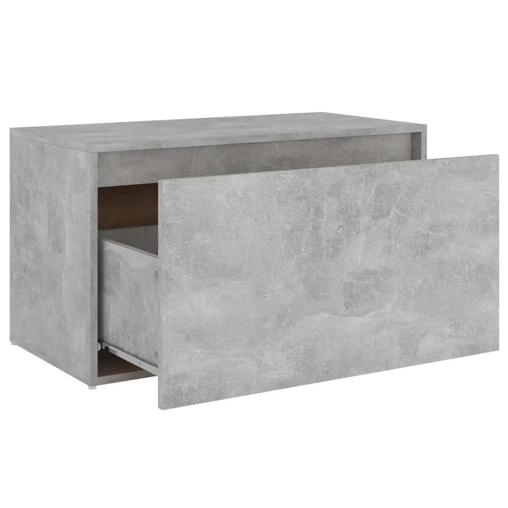 Panca da ingresso-Sgabello-Panca da Corridoio 80x40x45 cm Grigio Cemento in Truciolato