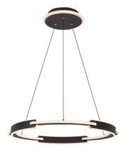 Lampadario LED ring Sindri Rabalux nero Ø60 45W 3000-4000K