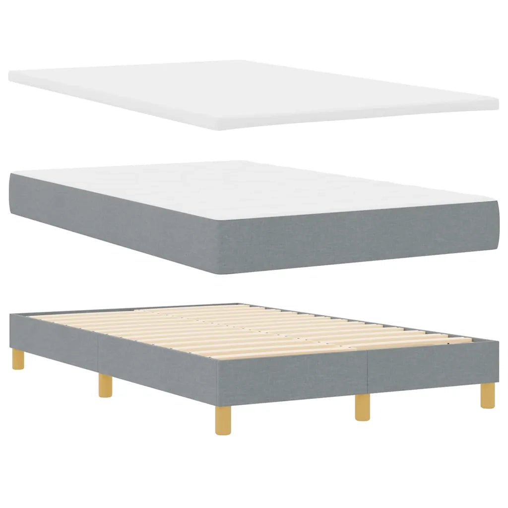 Letto a Sorgente LED con led Grigio chiaro 120 x 200 cm Tessuto 3342429