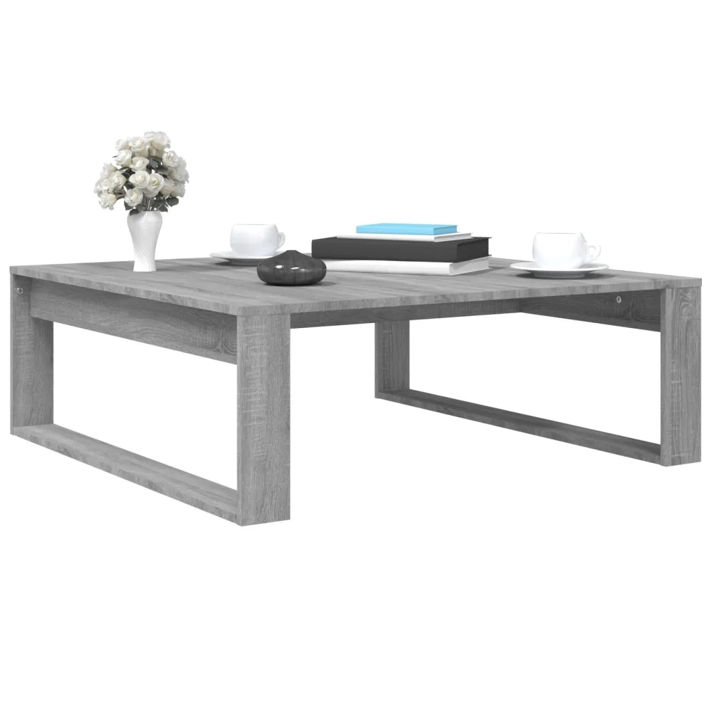 Tavolino Salotto Grigio Sonoma 100x100x35 cm Legno Multistrato 816000