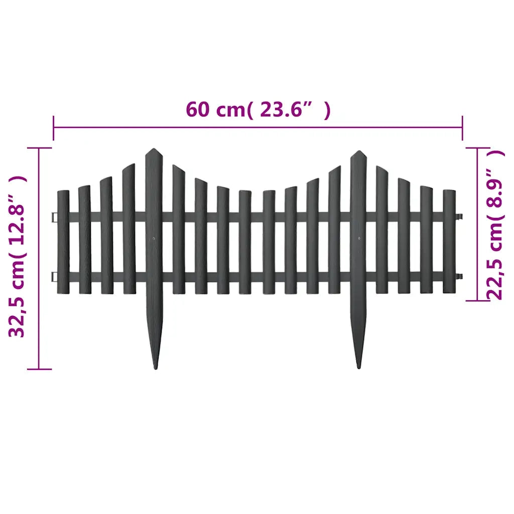 Bordi per Prato 17 pz Antracite 10 m in PP CFW7422106