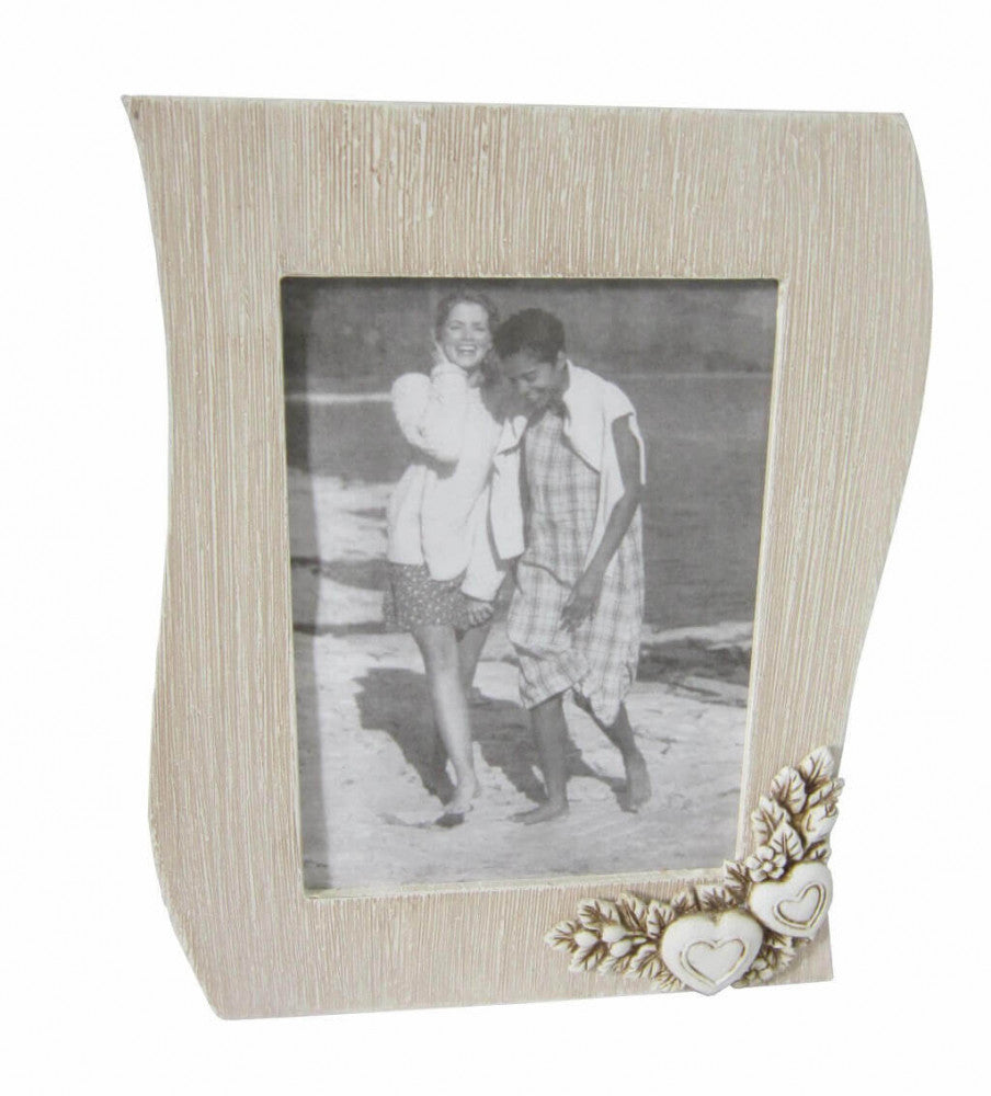 Portafoto 12x17 Shabby Chic Onda 18,5x2,5x24,5 h cm in MDF Tortora