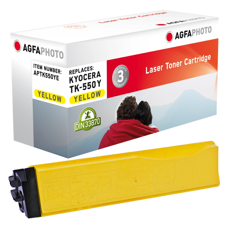 ORIGINAL Agfa Photo toner giallo APTK550YE ~6000 Seiten Agfa Photo TK-550Y