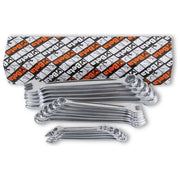 BETA PART_B09BM2825C 42-S17 Chiavi Combinate 17 Pezzi Acciaio Cromato Testa Poligonale Piegata 15° Forchetta Inclinata 15° Confezione Cartone colore Nero