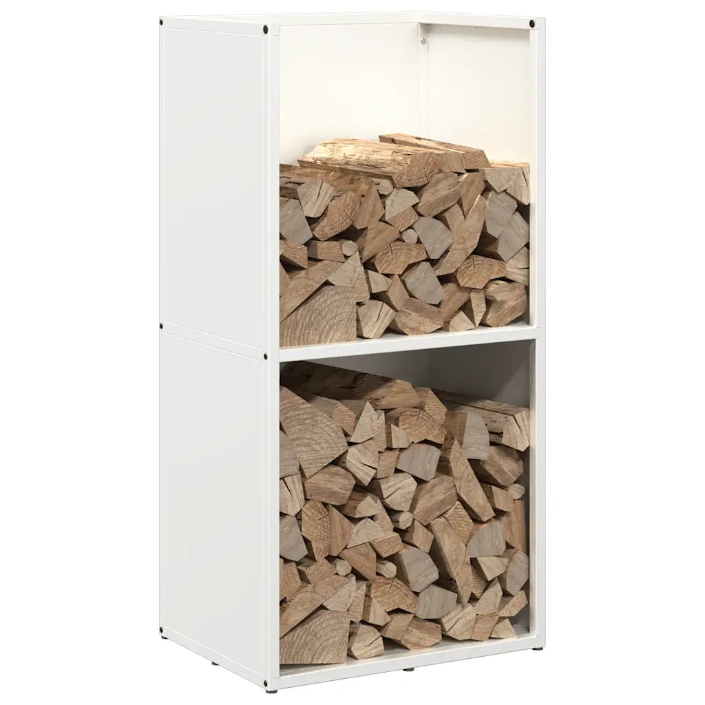 Rastrelliera per Legna da Ardere Bianca 40x30x80 cm 864188