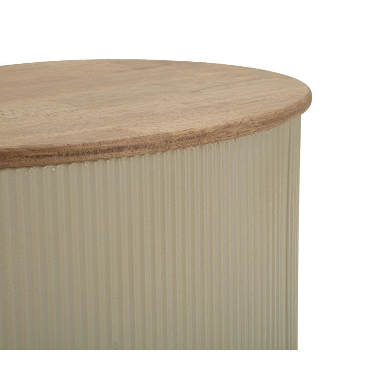 Tavolini Da Caffe' Frankfurt Coppia Bianchi cm 87x53x32-50x35x28