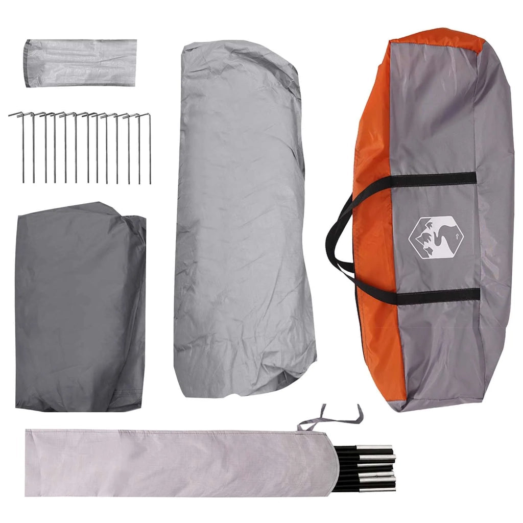 Tenda Familiare con tetto Grigio e arancione 305 x 275 x 190 cm 42028709