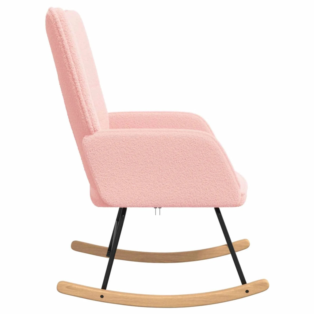 Sedia a dondolo Rosa Tessuto Sherpa 42001785