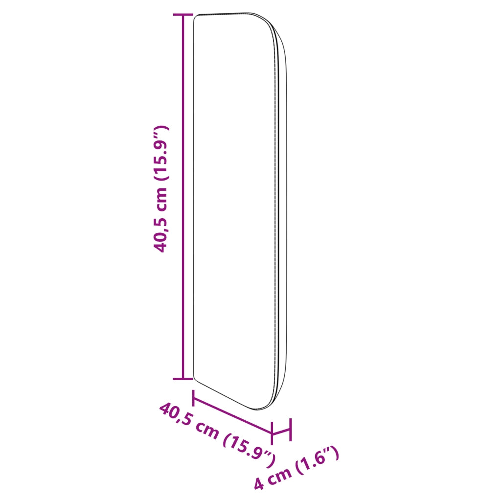 Orecchie testiera 2 pcs Square Tessuto Marrone Scuro