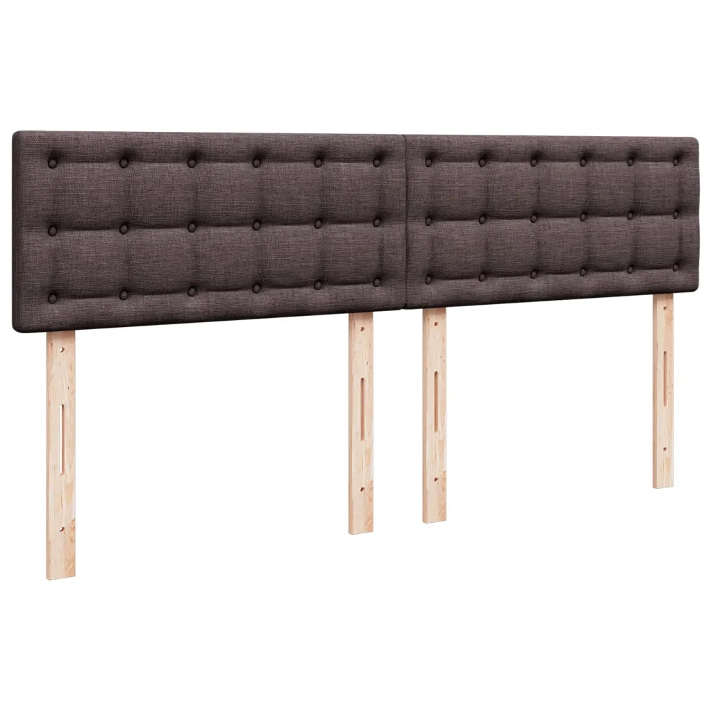 Giroletto a Molle con Materasso Marrone Scuro 200x200cm Tessuto 3288312