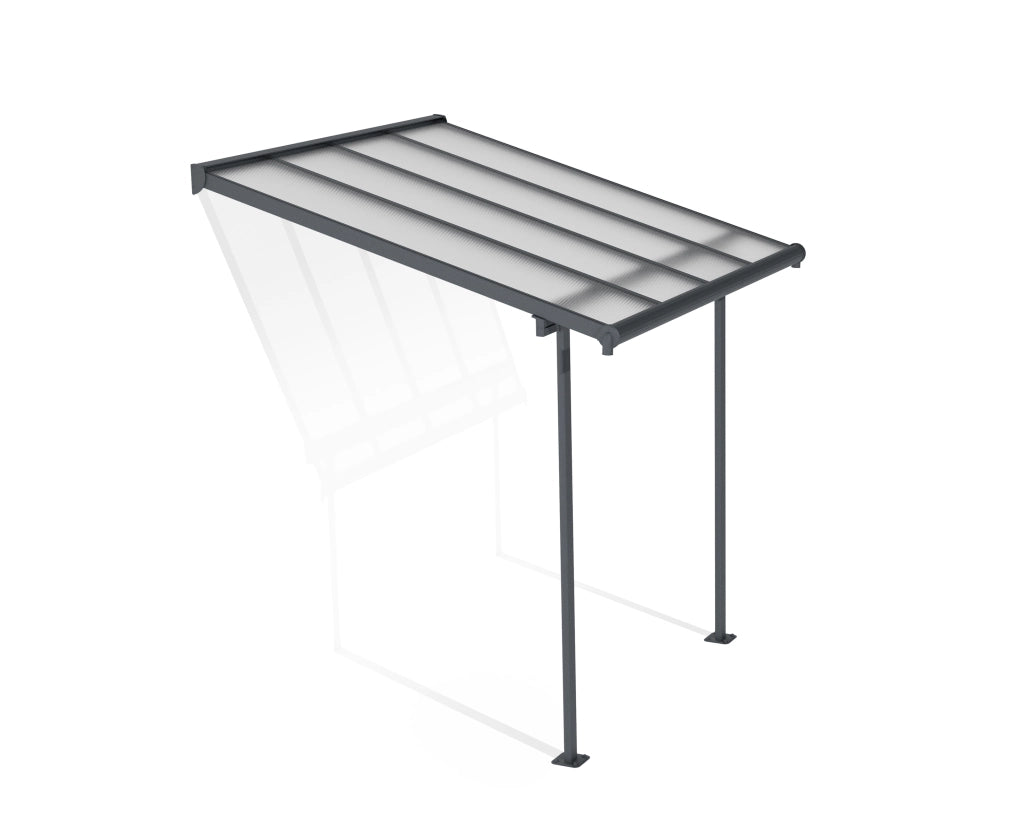 Pergola Addossata in Alluminio Sierra 2.3X2.3 m Grigio