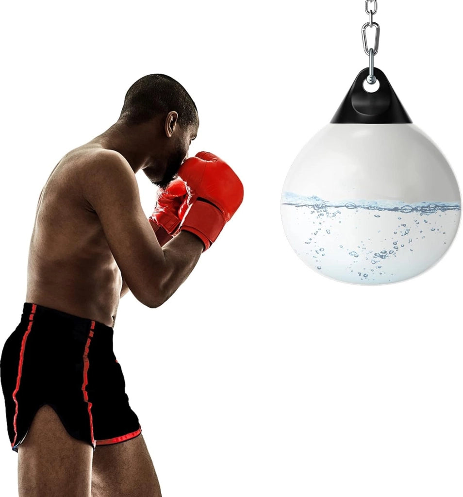 Sacco da Boxe per Bambini ed Adulti 50 kg, Sacco da Boxe ad Acqua con Catena Metallica Regolabile, Ganci, Fibbie di Assicurazione e Tubo dell’Acqua