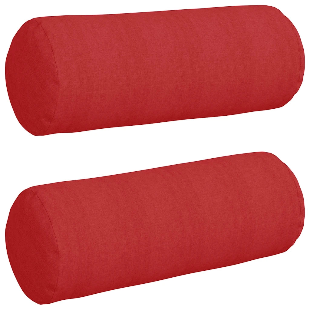Cuscini a rullo 2 pcs Rosso Ø 25 x 70 cm Tessuto