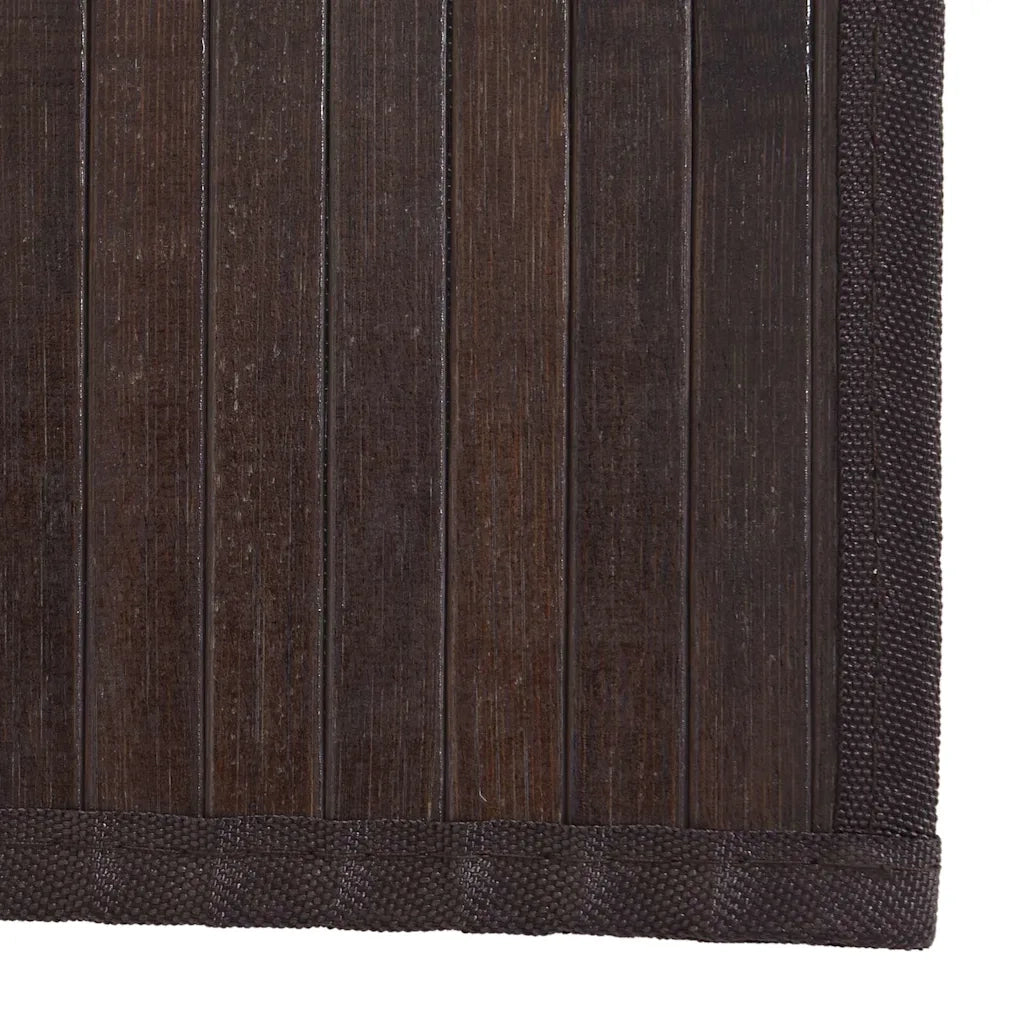 Tappeto Rettangolare Marrone Scuro 80x1000 cm in BambÃ¹