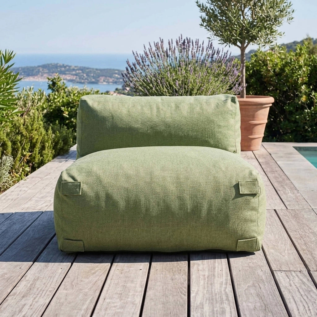 Oviala - Mobile da giardino componibile a 3 posti verde cactus
