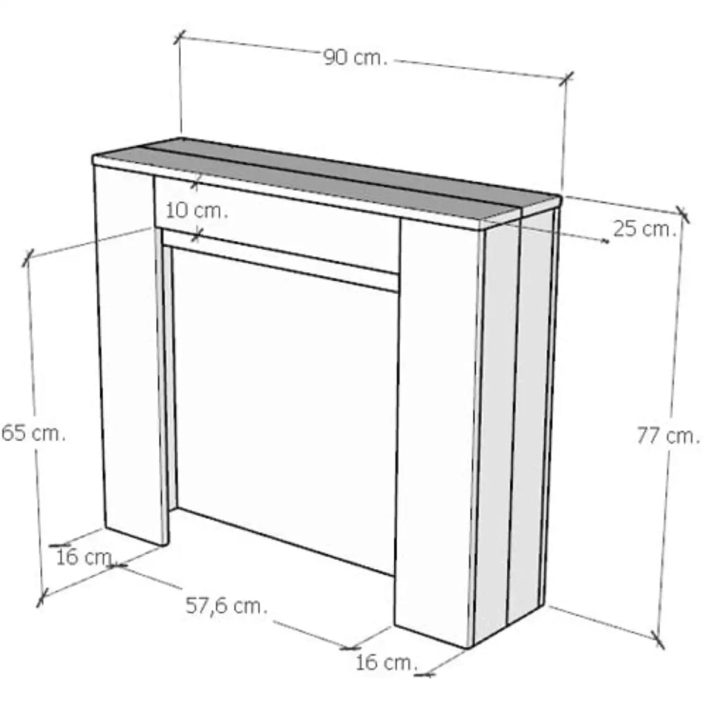shopinnovativo - Consolle allungabile 90Ã—25/211 cm Kiba Noce