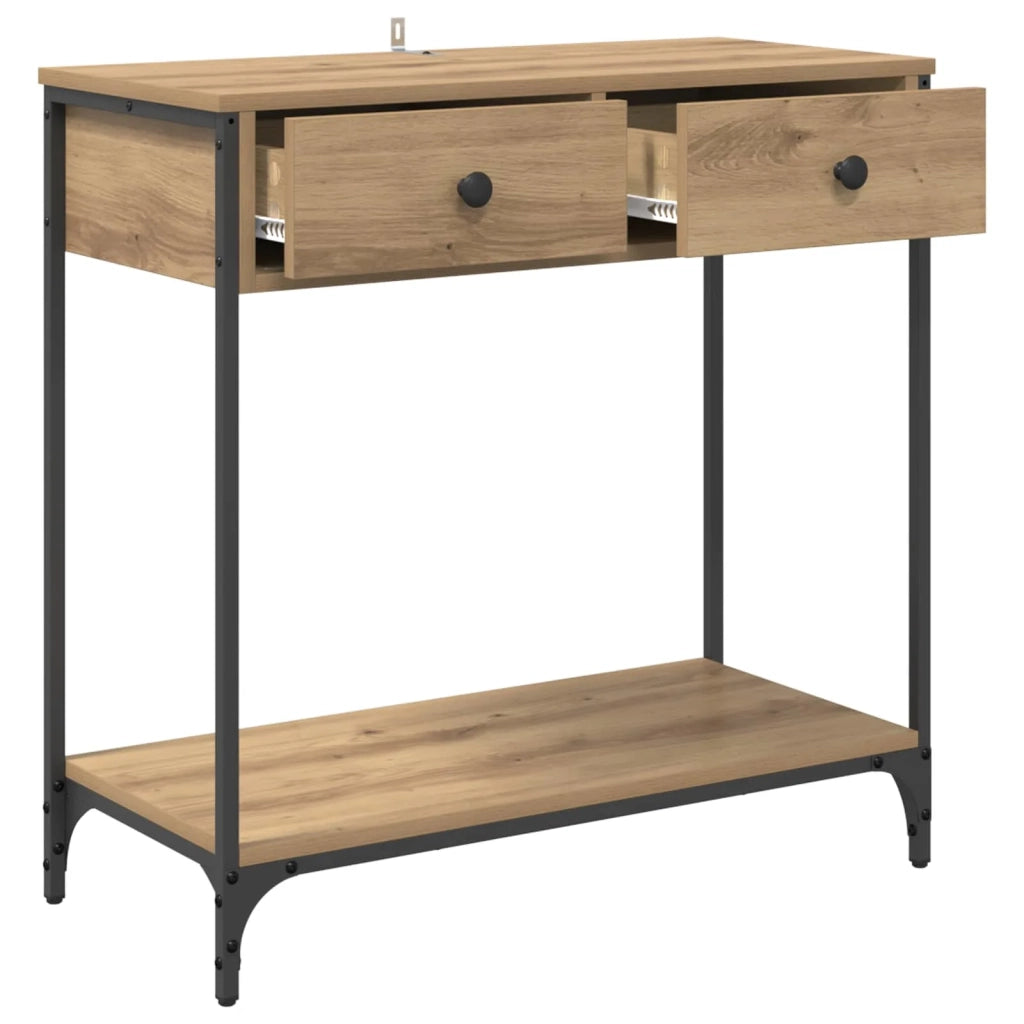 Tavolo consolle Rovere artigianale 75 x 34,5 x 75 cm