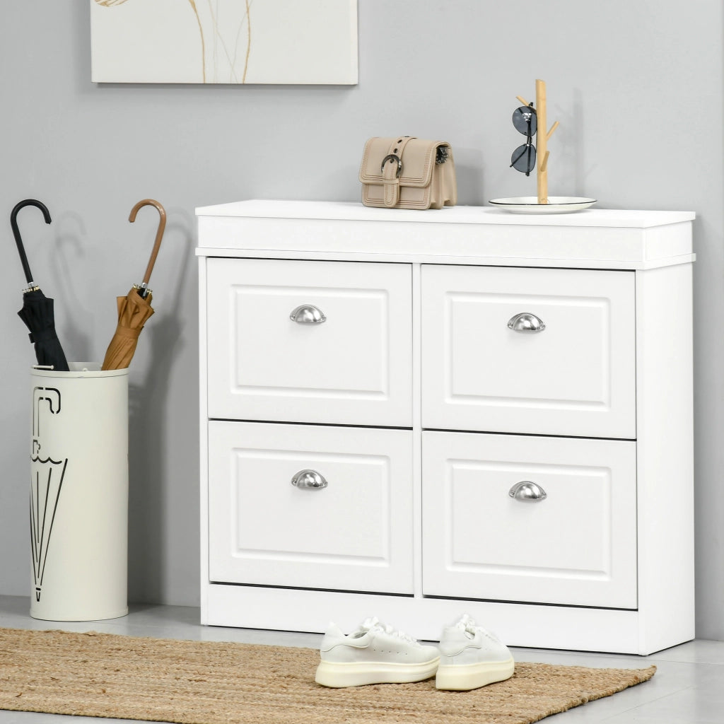 Armadio per Scarpe ¨C zephmum ¨C Bianco 98x24x83 cm