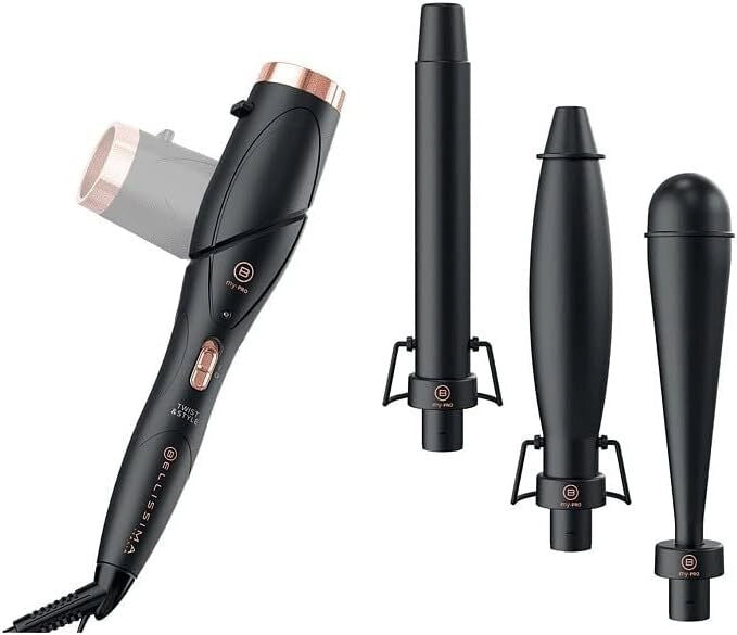 Bellissima 11888 TwistandStyle Ferro Arricciacapelli Automatico 200W Ceramica 3 Accessori Orientabile 90° colore Nero