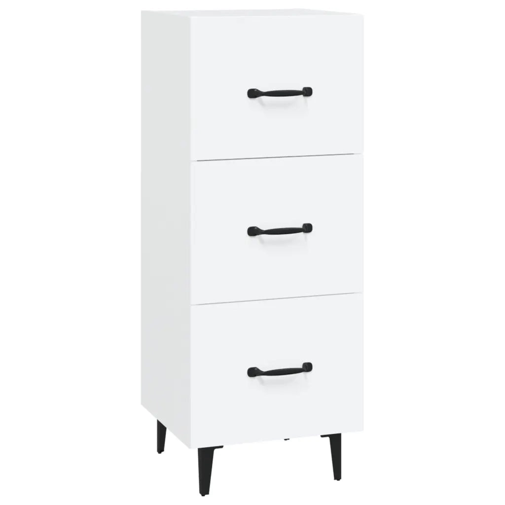 Credenza | Madia | Buffet da pranzo | Armadio da pranzo Bianca 34,5x34x90 cm in Legno Multistrato