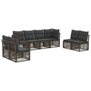 Set Divano da Giardino 8 pcs Grigio polyrattan 3434171