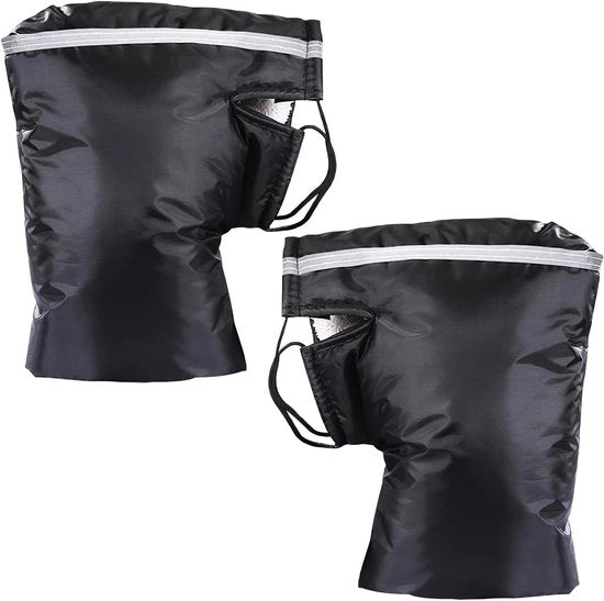 Manubrio per bicicletta/scooter, guanti caldi, impermeabili e resistenti al vento, guanti universali per moto invernali con strisce riflettenti e imbottitura di fleece
