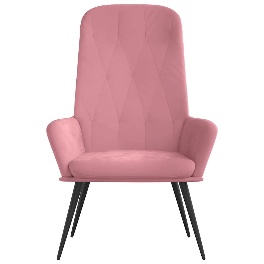 Sedia Relax Rosa in Velluto 341198