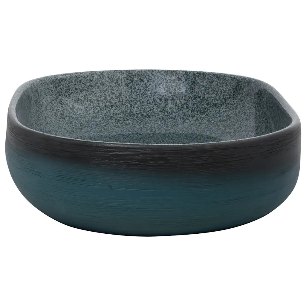 Lavabo da Appoggio-Lavandino-Lavello Turchese Ovale 59x40x14 cm Ceramica