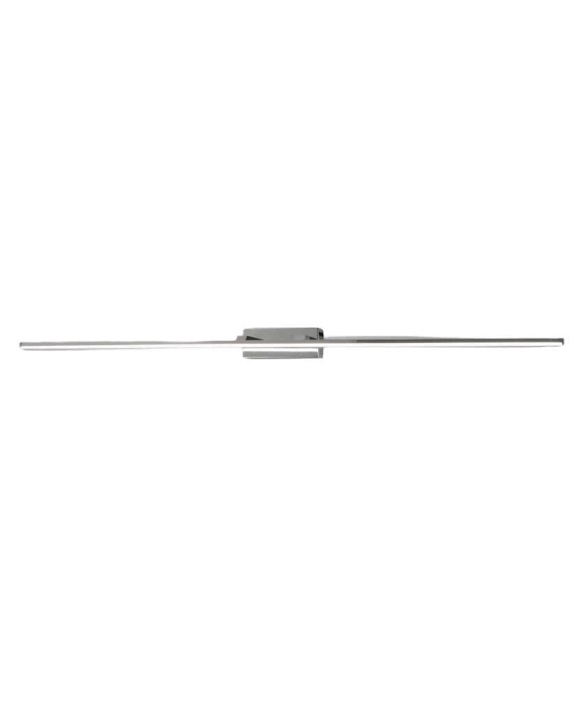 Nala Lampada da Parete LED Integrato 20W 2460lm IP44 3000K Warm White Struttura in Metallo e Metacrilato Colore Cromo Design Moderno 109.5cm