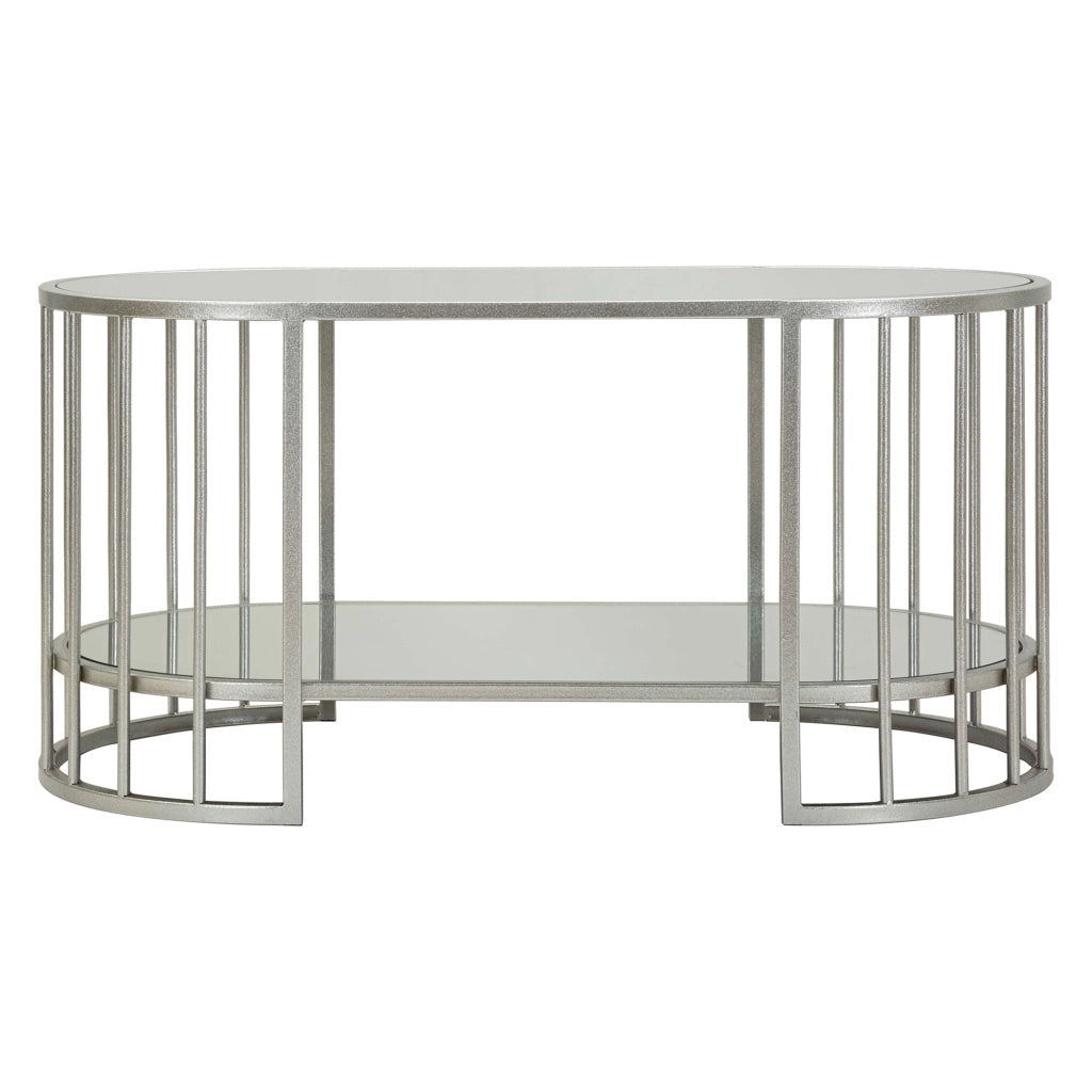 Fafa, Tavolino da Salotto un Vano, 90x50x45h cm Argento