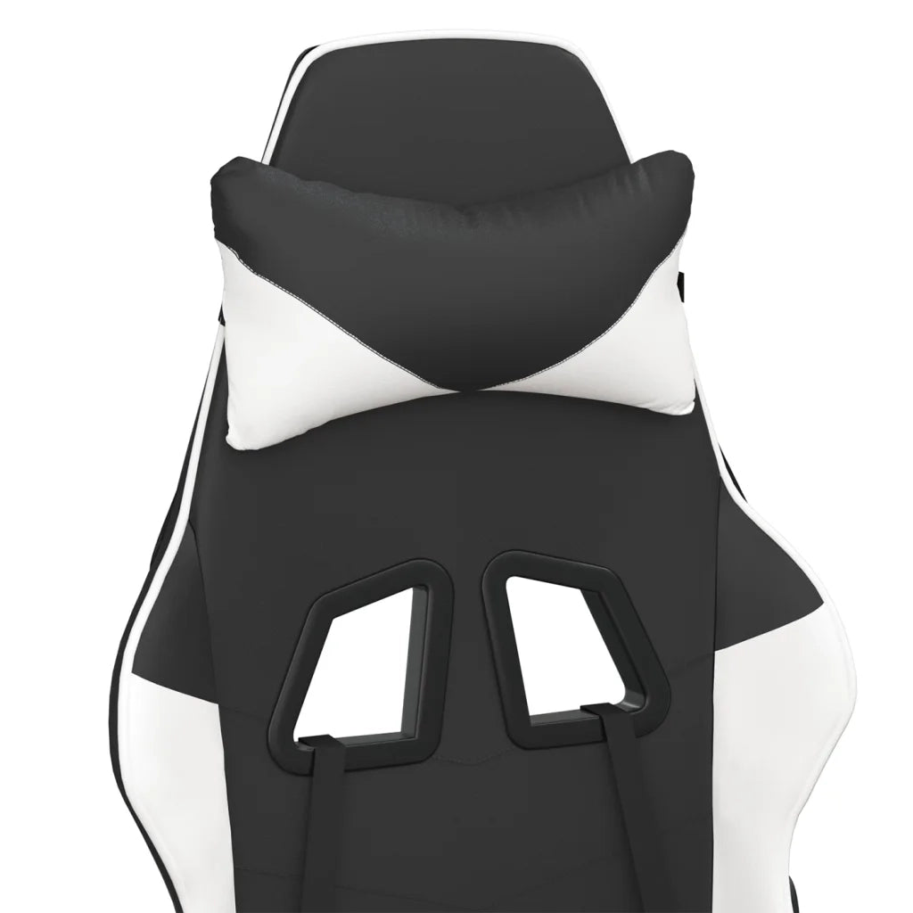 Sedia da Gaming | Sedia da e-sports Nero e Bianco in Similpelle