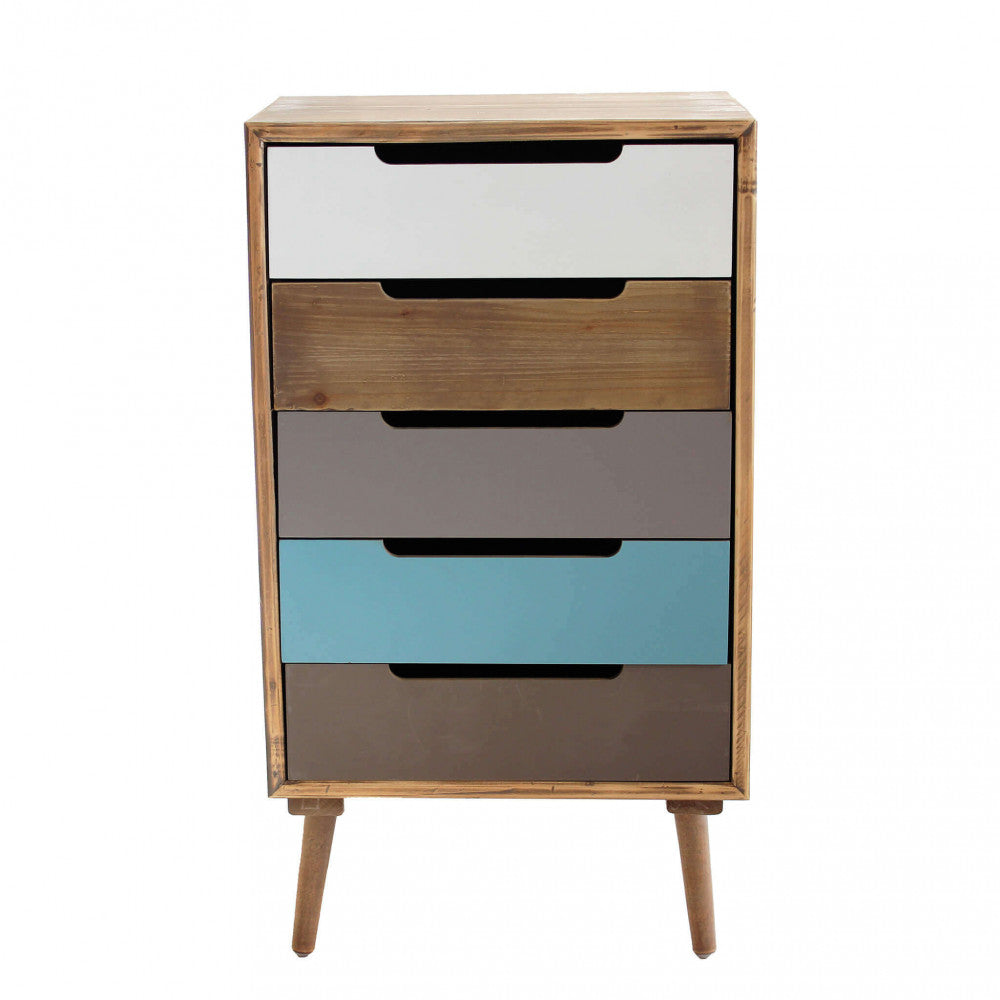 Cassettiera Darwin 45x36,5x81,5 h cm in Legno Multicolor