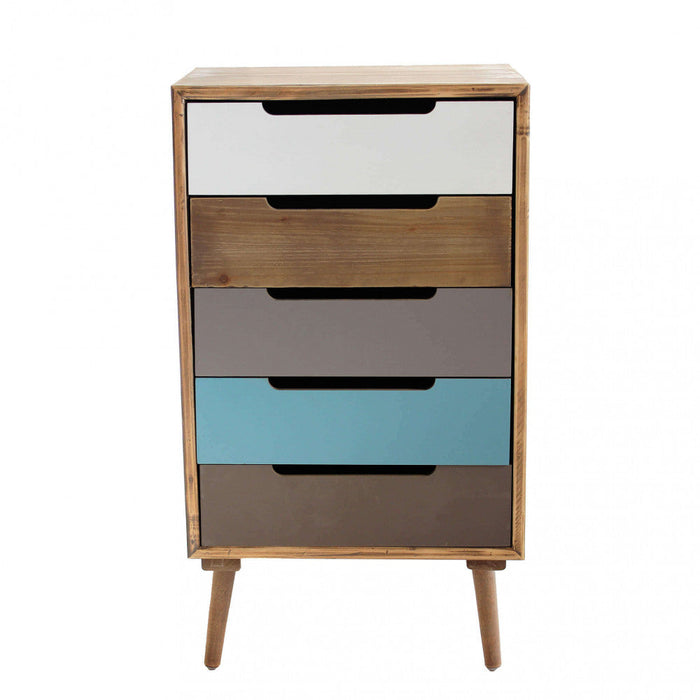 Cassettiera Darwin 45x36,5x81,5 h cm in Legno Multicolor