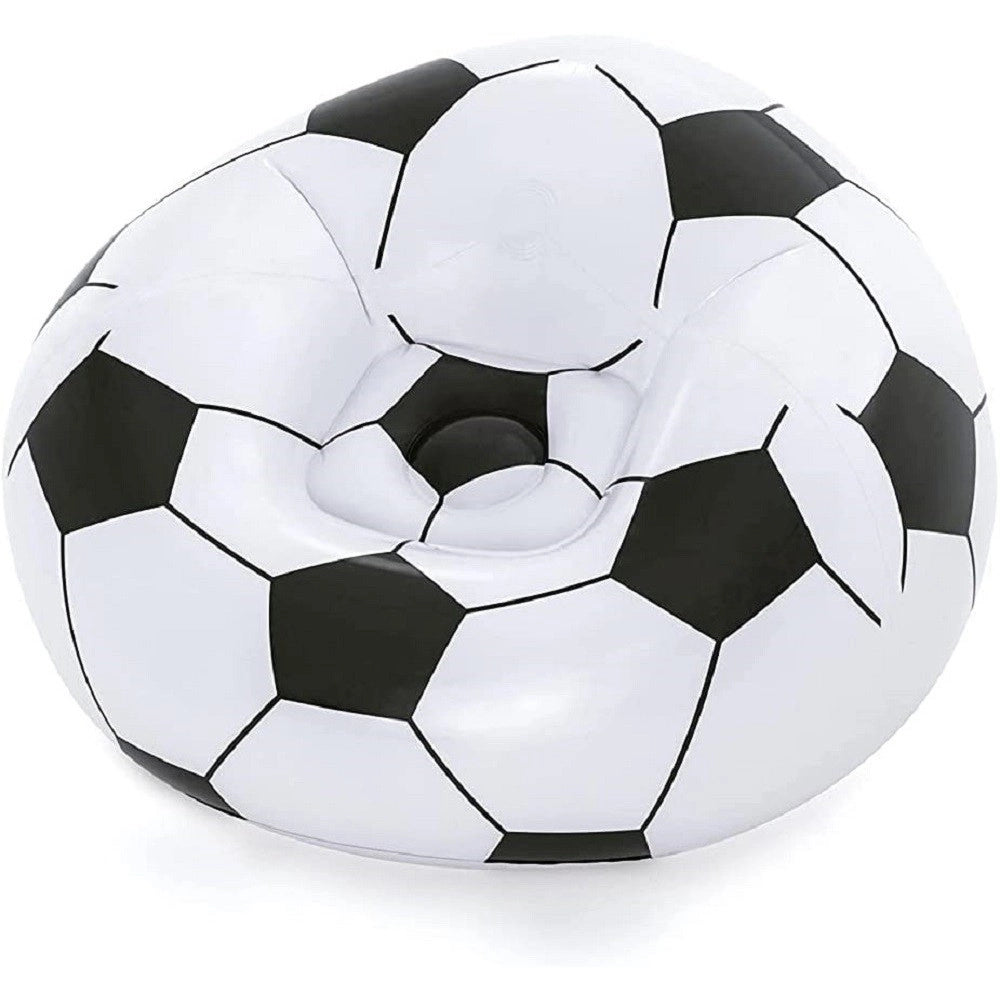 Trade Shop - Poltrona Gonfiabile Pallone Da Calcio Poltroncina Soccer 114x112x66cm Sedia 75010 -