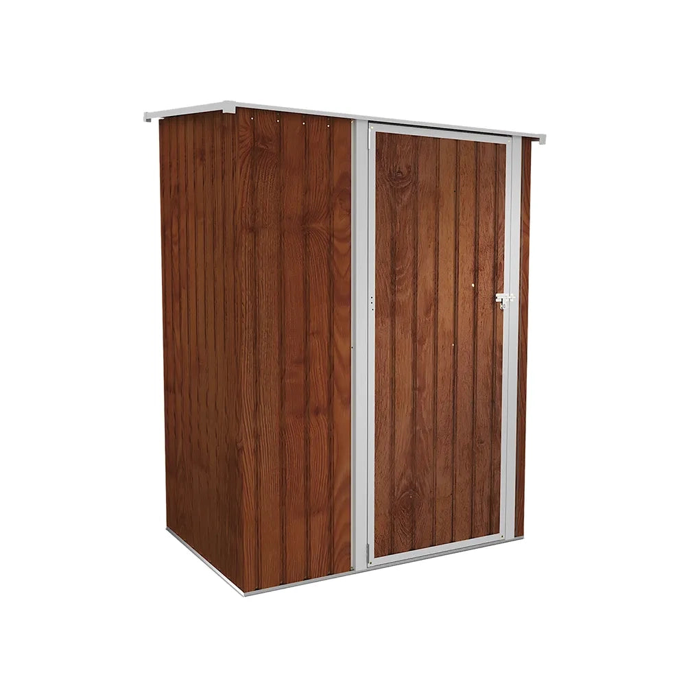 Casetta da giardino in acciaio zincato effetto legno 1,51x1,03xh1,96 m - 48kg- 1,55 metri quadri