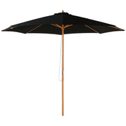 Ombrellone da giardino ¨C zephmum ¨C nero, legno, ?300 cm